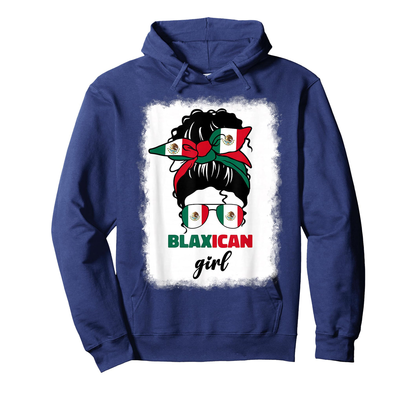 Blaxican Mexican American Black Girl Mexico Flag Chicano Fun T-Shirt