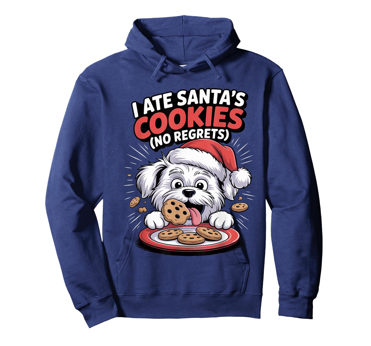 I Ate Santas Cookies Xmas Puppy Funny Christmas Maltese T-Shirt