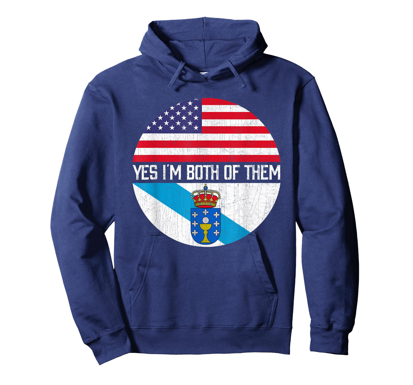 Half American Half Galician USA Flag Family Heritage T-Shirt for Women Kids Men