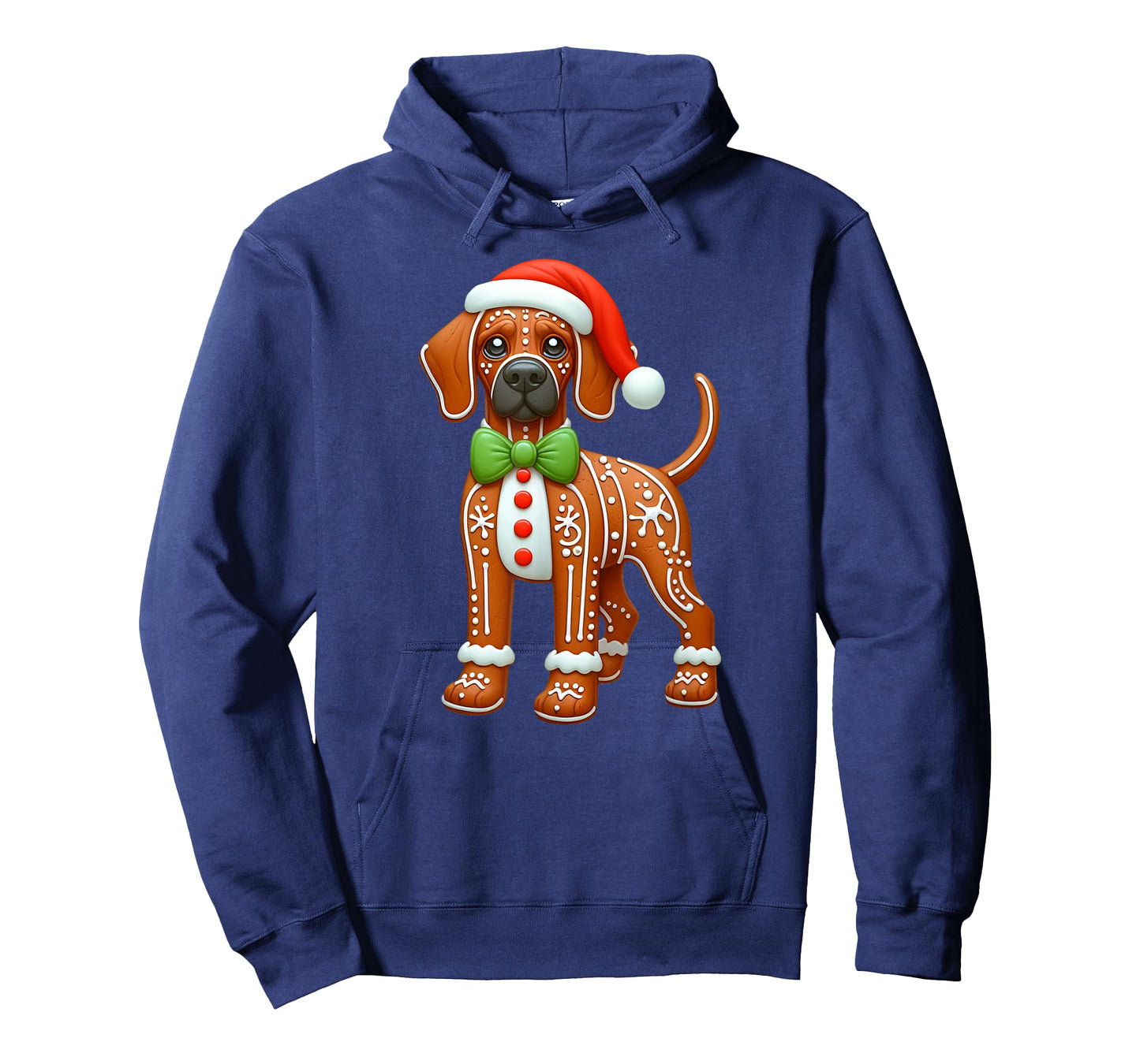 Gingerbread Man Rhodesian Ridgeback Christmas Womens Mens T-Shirt