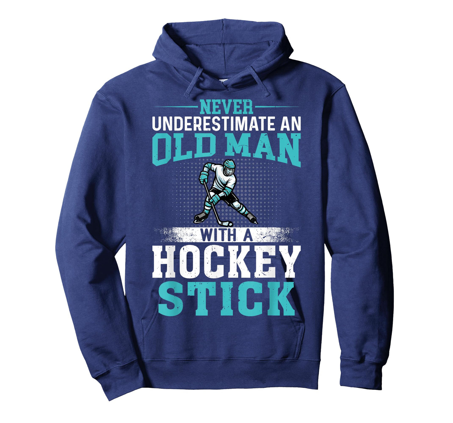 Never Underestimate an Old Man with a Hockey Stick T-Shirt