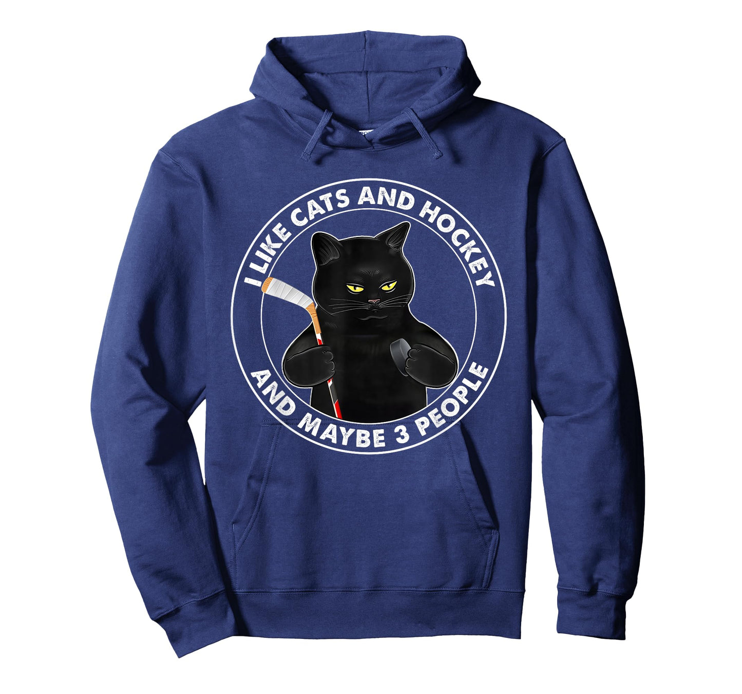 I Like Cats and Hockey and Maybe 3 People Funny Black Cats T-Shirt