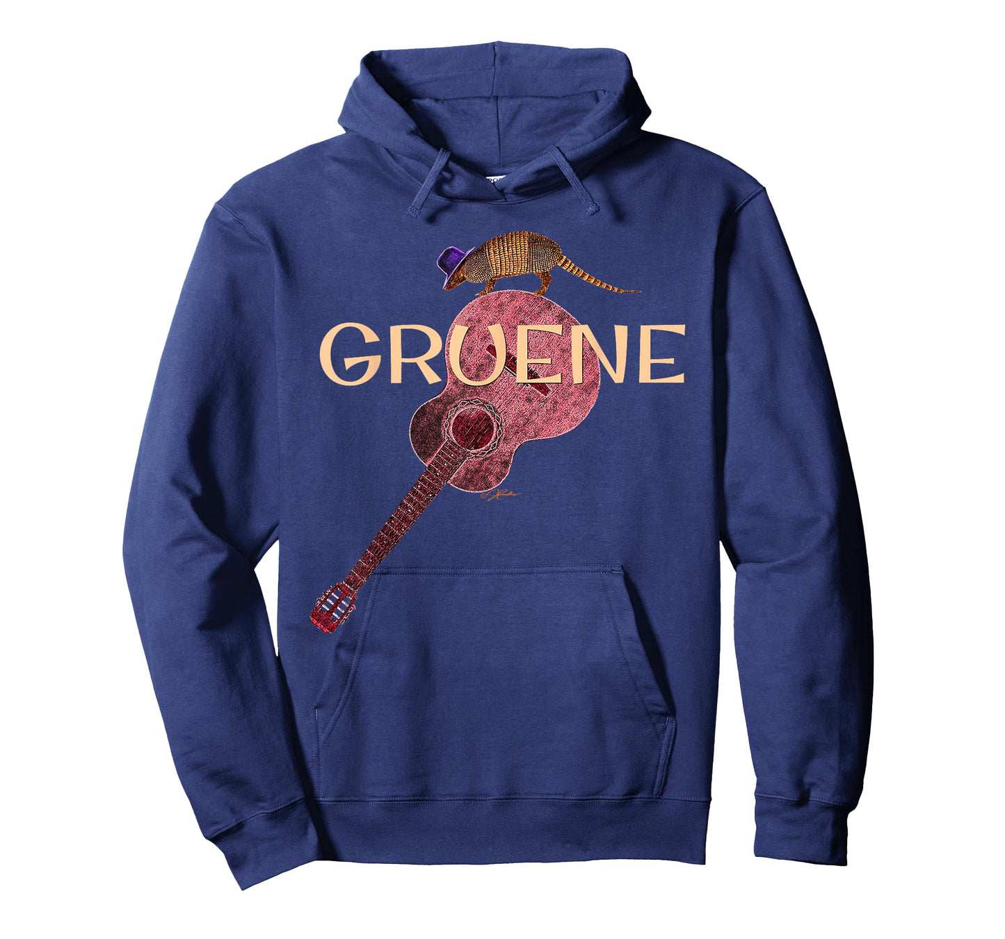 JCombs: Gruene, Texas Armadillo/Guitar T-Shirt T-Shirt