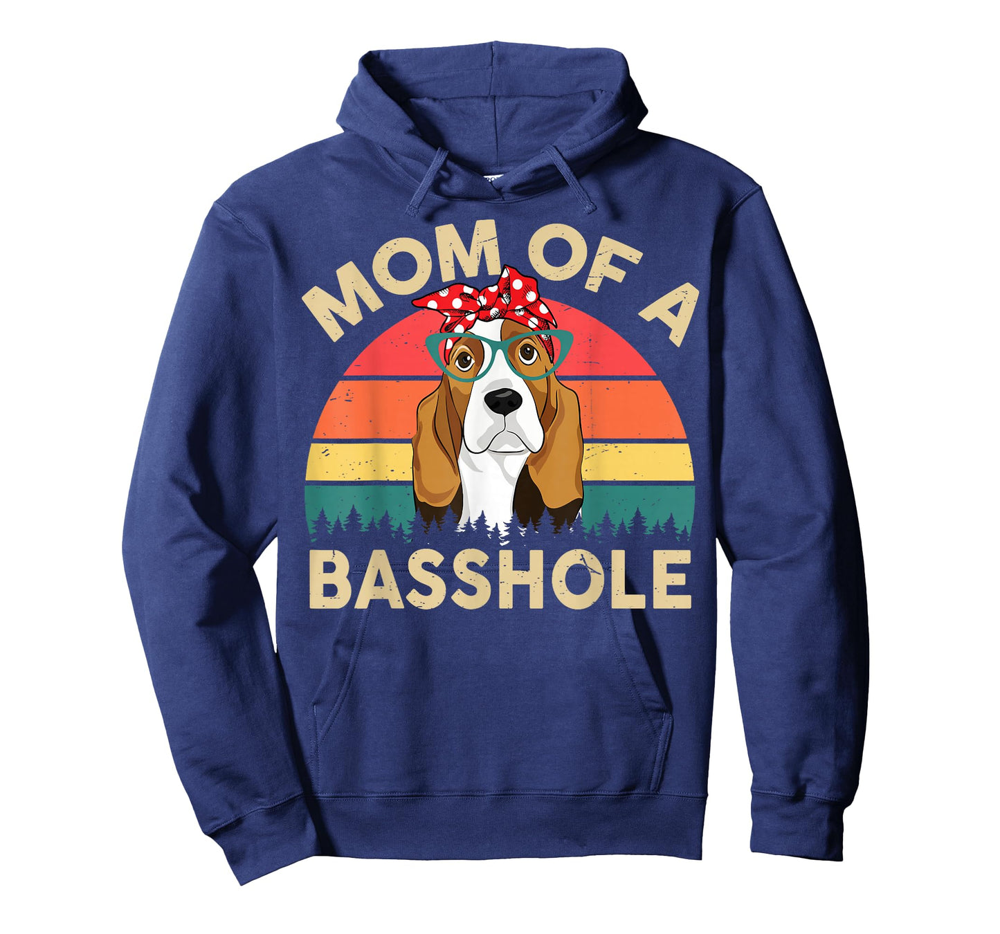 Basset-Hound Gifts Mom of A Basshole Funny Womens T-Shirt