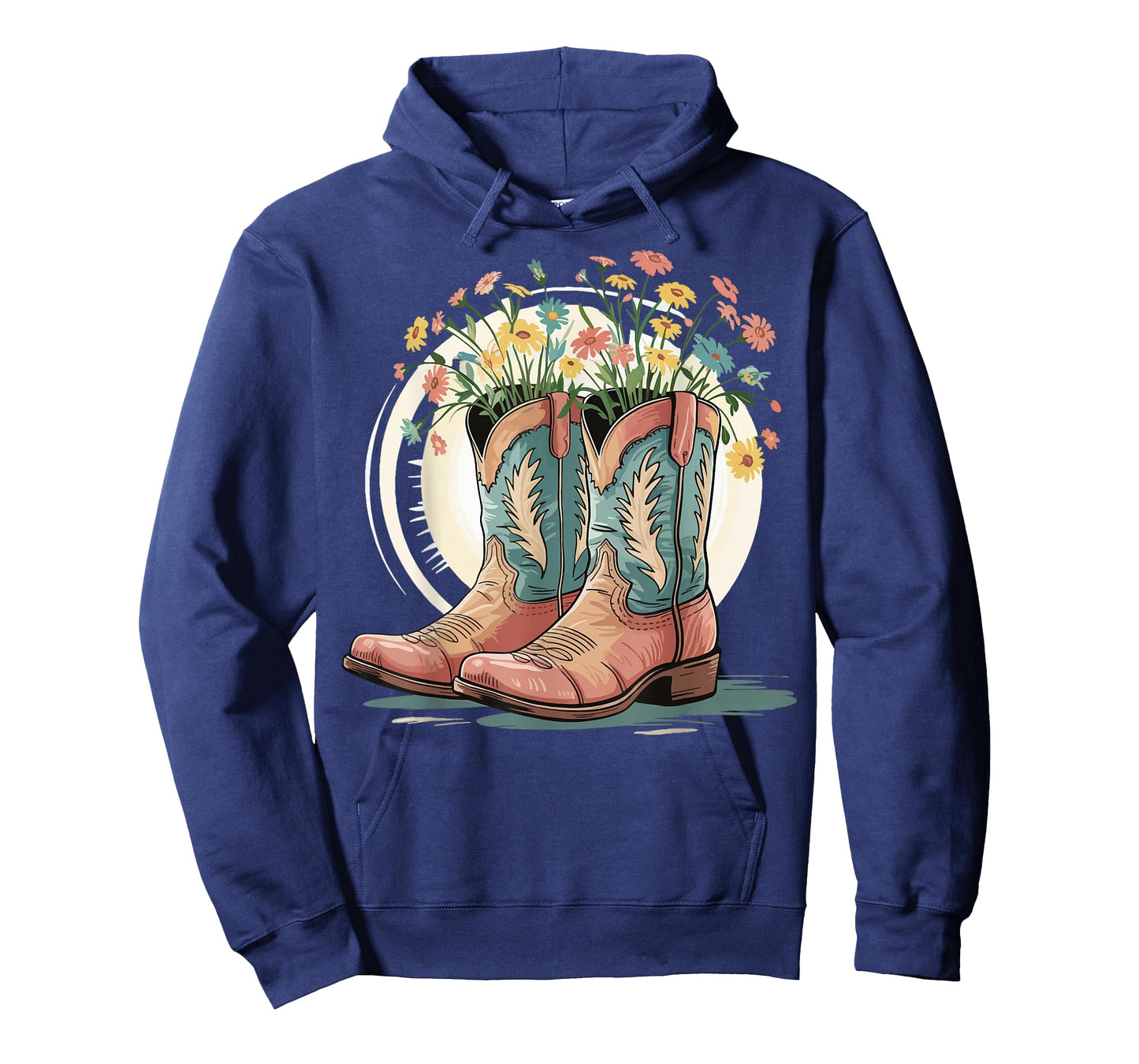 Cowboy Boots Flowers Line Dancing Western T-Shirt