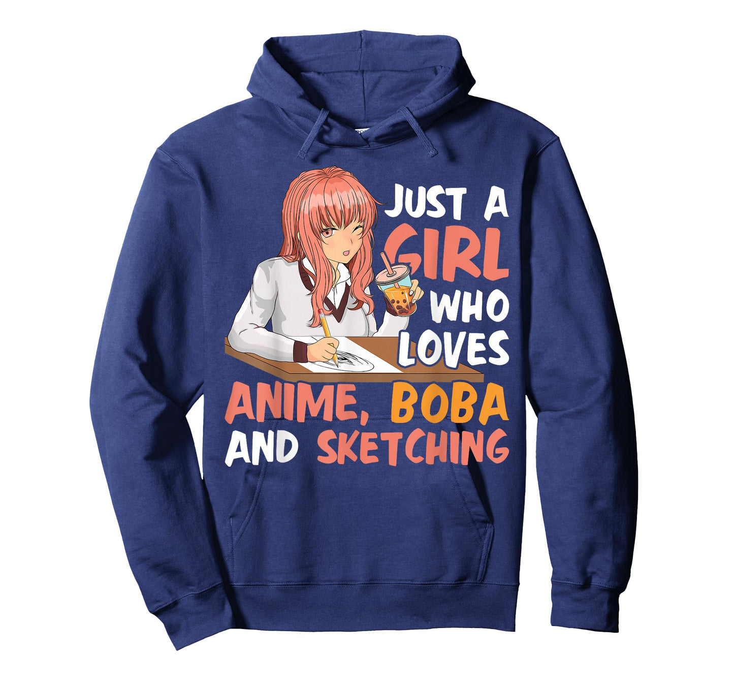 Just A Girl Who Loves Anime Boba And Sketching Girls Anime T-Shirt