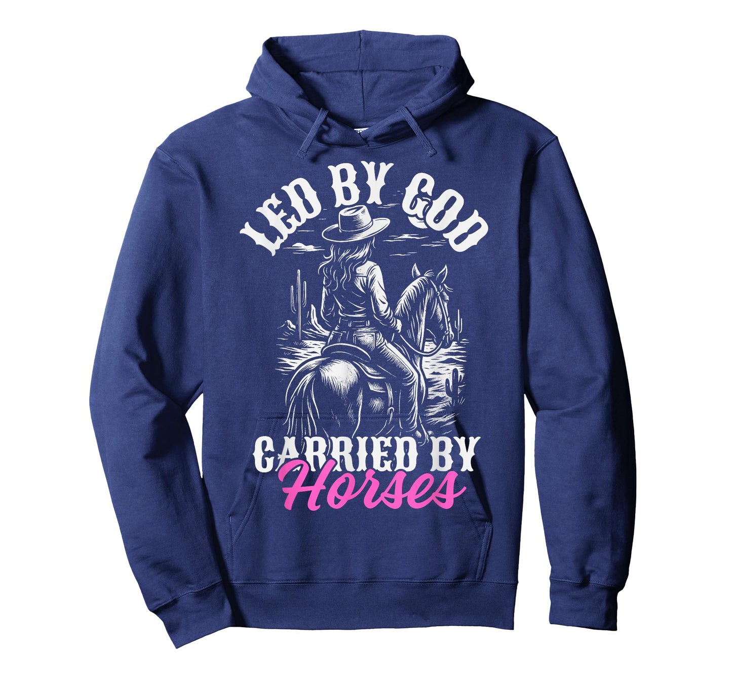 Led by God carried by horses, horse lover christian cowgirl T-Shirt