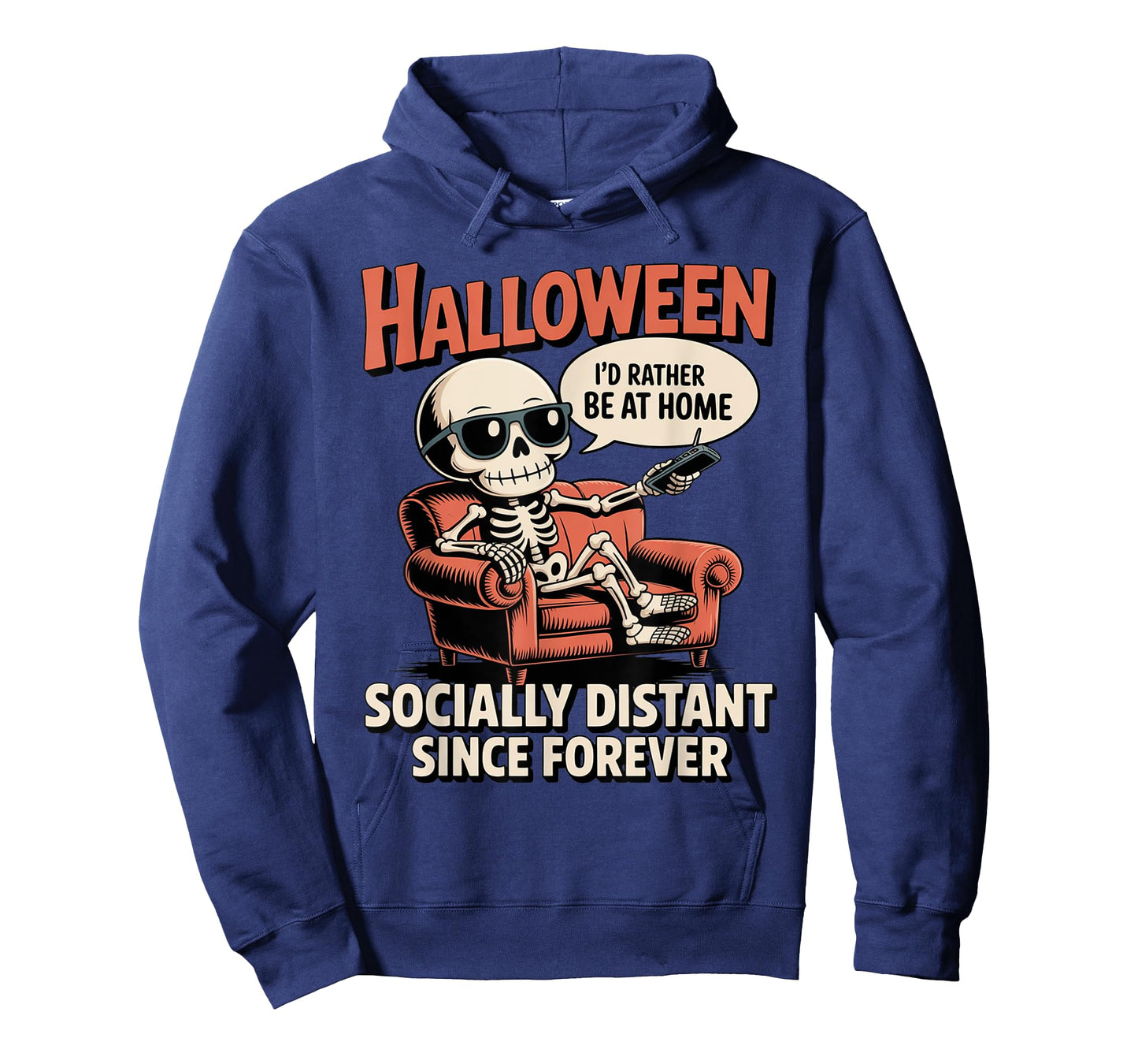 Rather Be Home Funny Sarcastic Skeleton Halloween T-Shirt