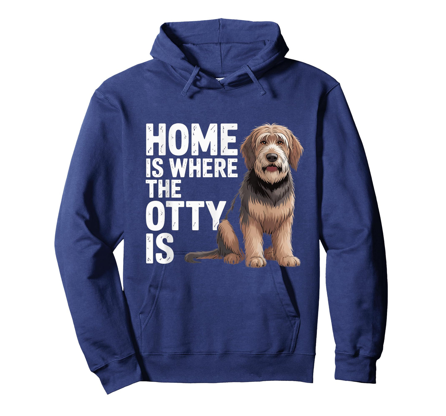Otterhound Home is Where The Otty is Funny Hound Lover T-Shirt