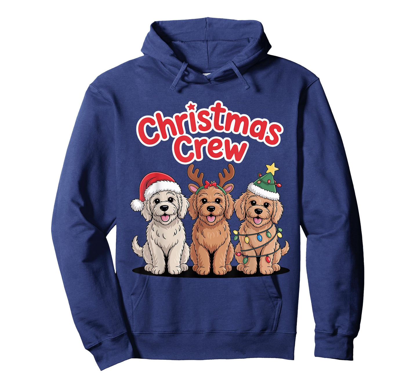 Christmas Crew Xmas Puppy Dog Funny Christmas Goldendoodle T-Shirt