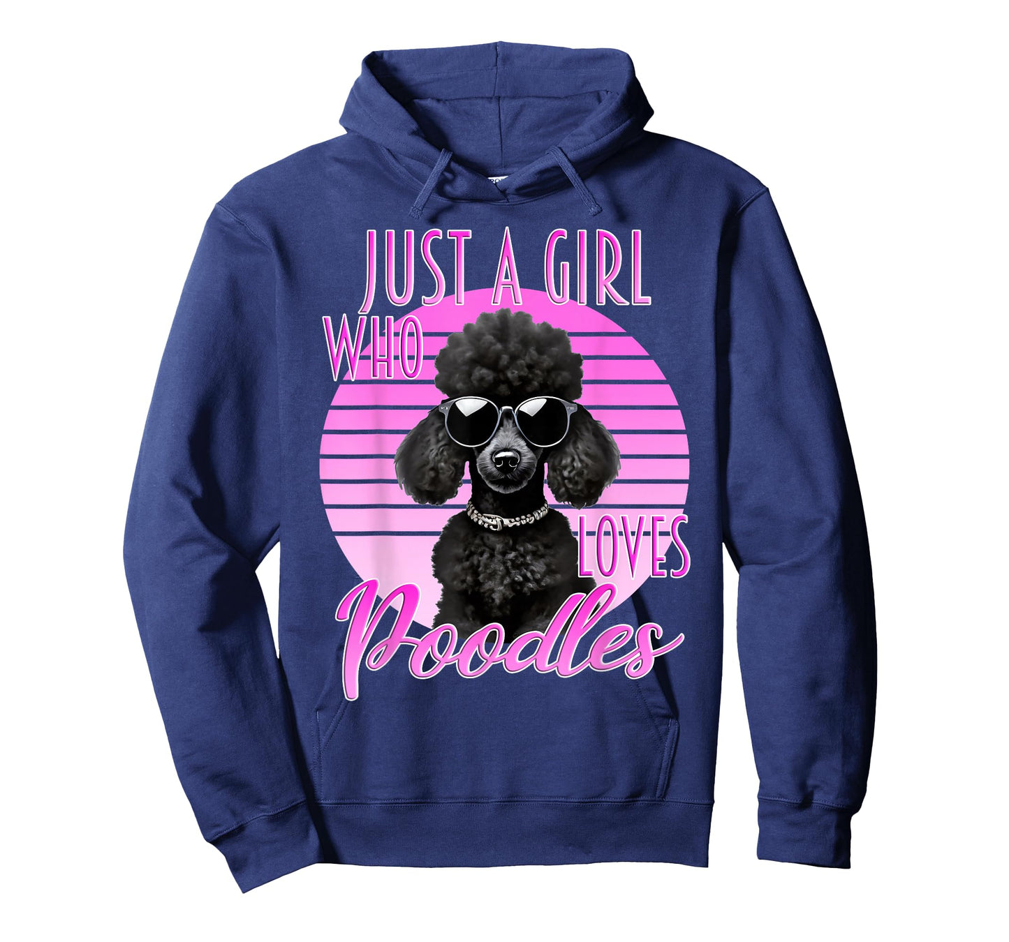 Just A Girl Who Loves Poodles Cute Poodle & Sunglasses Dog T-Shirt