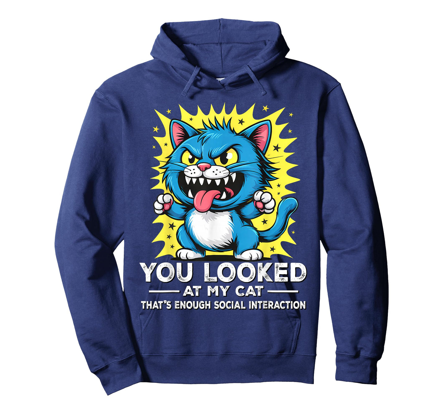 You Looked at My Cat โ Funny Anti Social Graphic T-Shirt