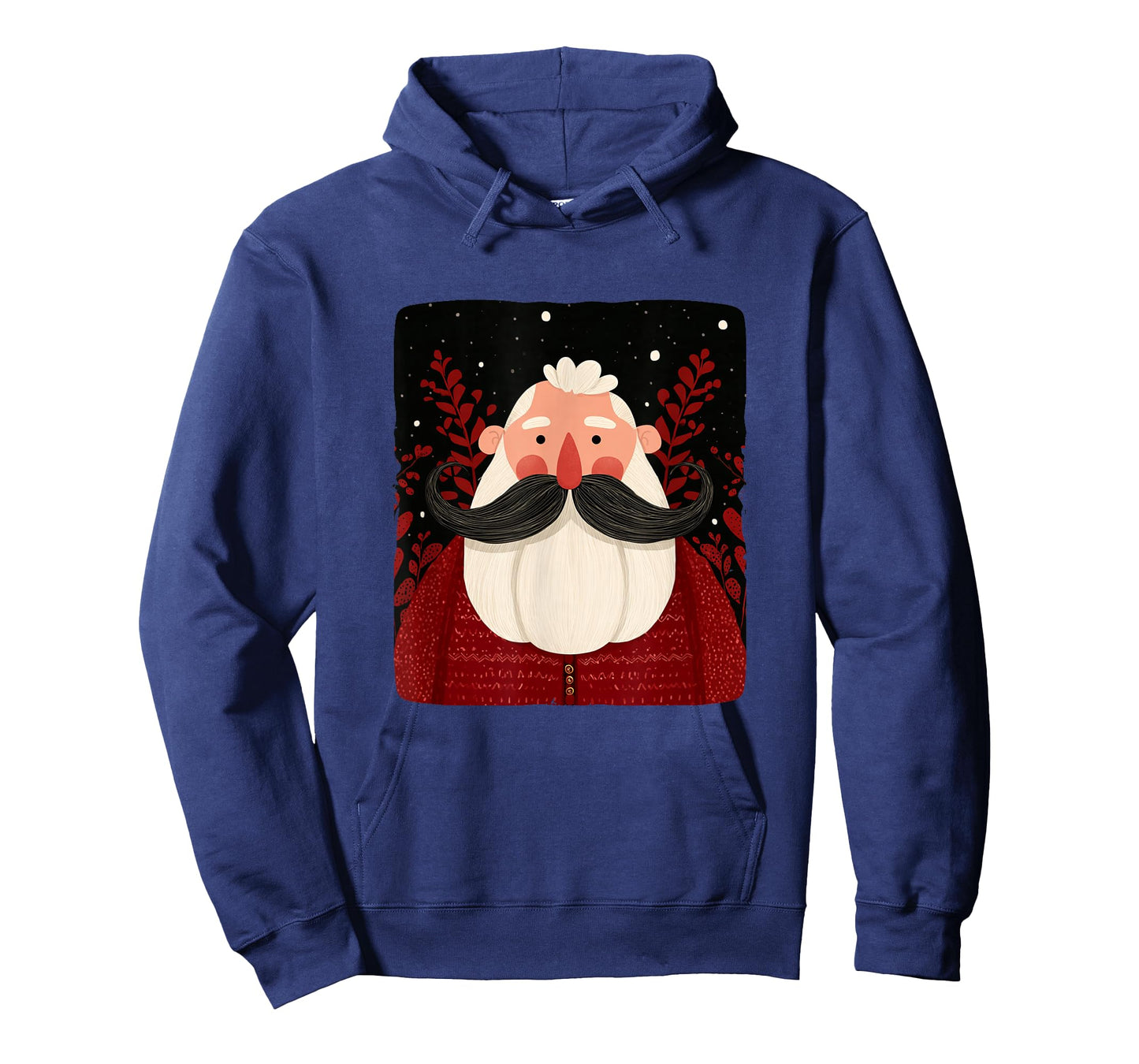 Cool Festive Mustache Beard with Santa Claus Costume T-Shirt