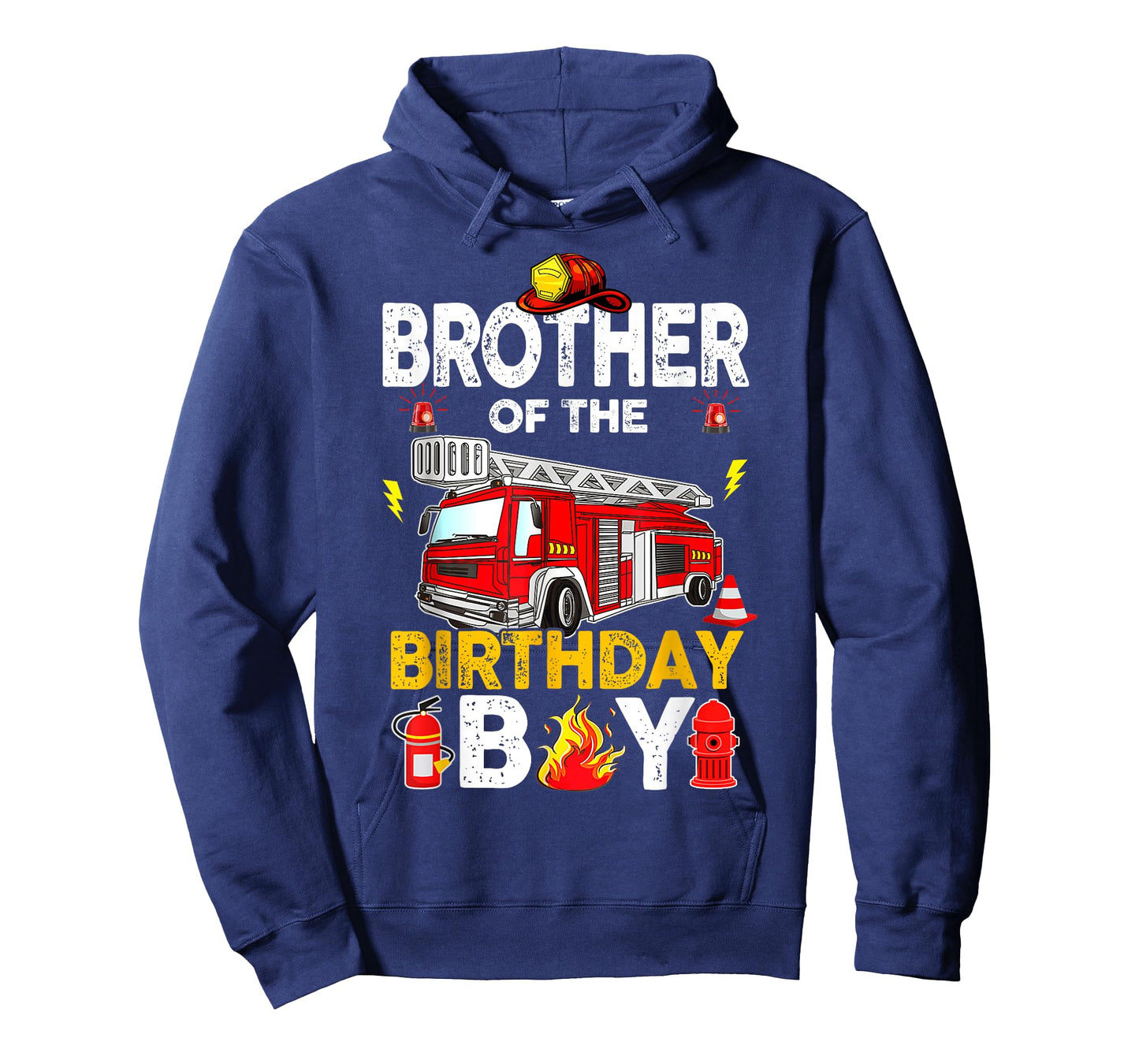 Brother Of The Birthday Boy Fire Truck Firefighter Party T-Shirt