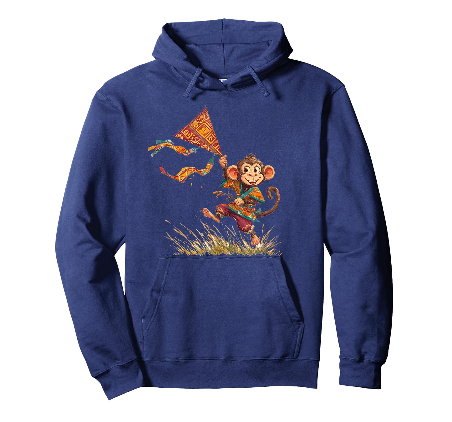Windy Kite Flying Season with Cool Japan Monkey Look T-Shirt