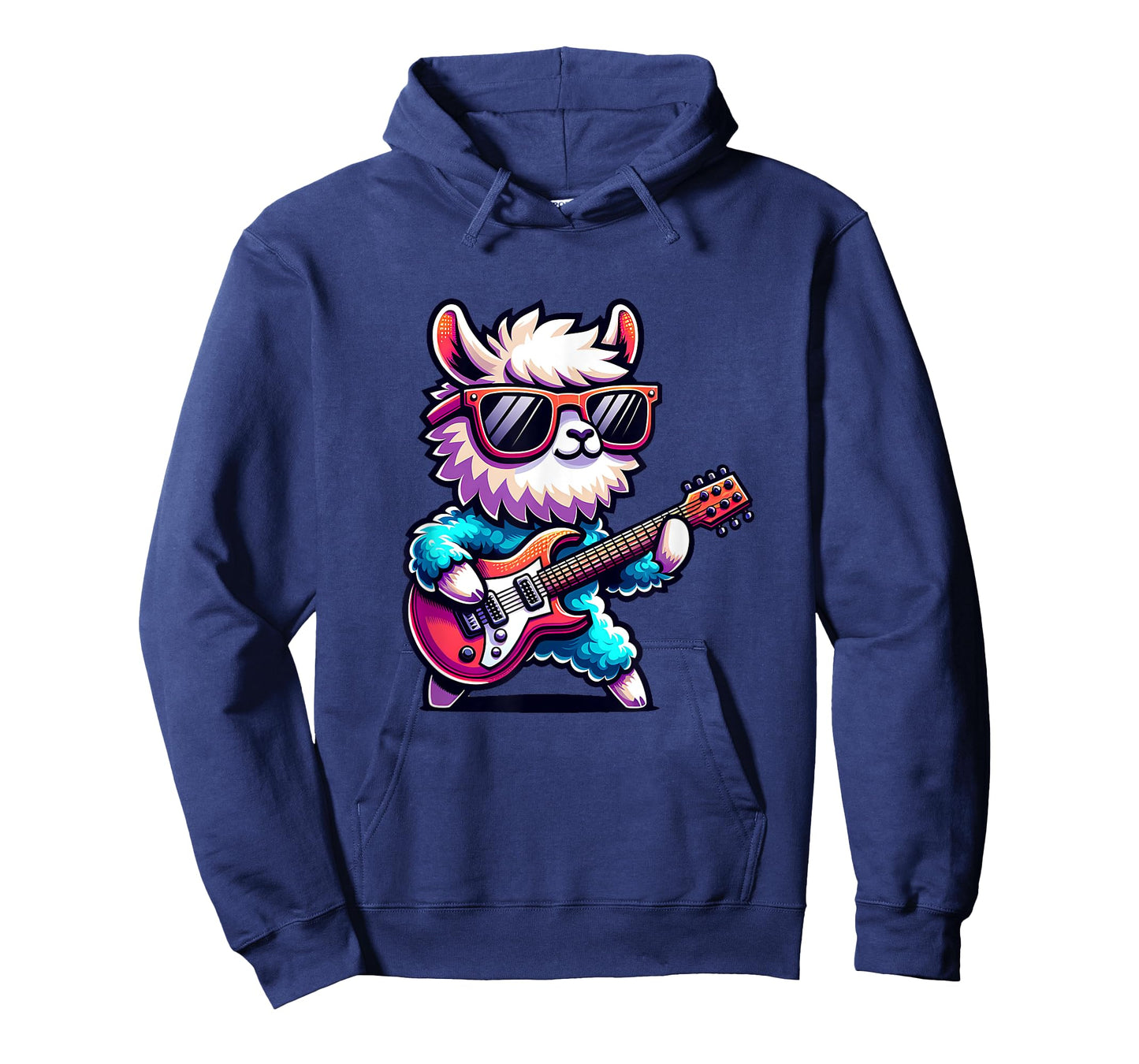 Cool Llama with E-Guitar T-Shirt