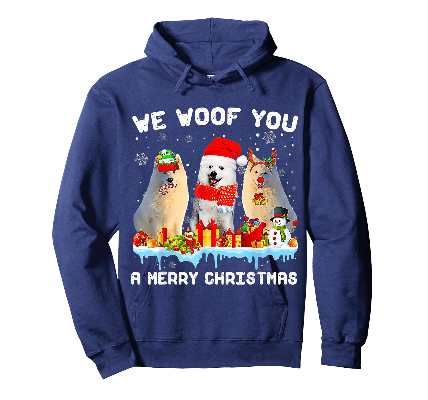 Funny Merry Woofmas American Eskimo Christmas Ornaments T-Shirt