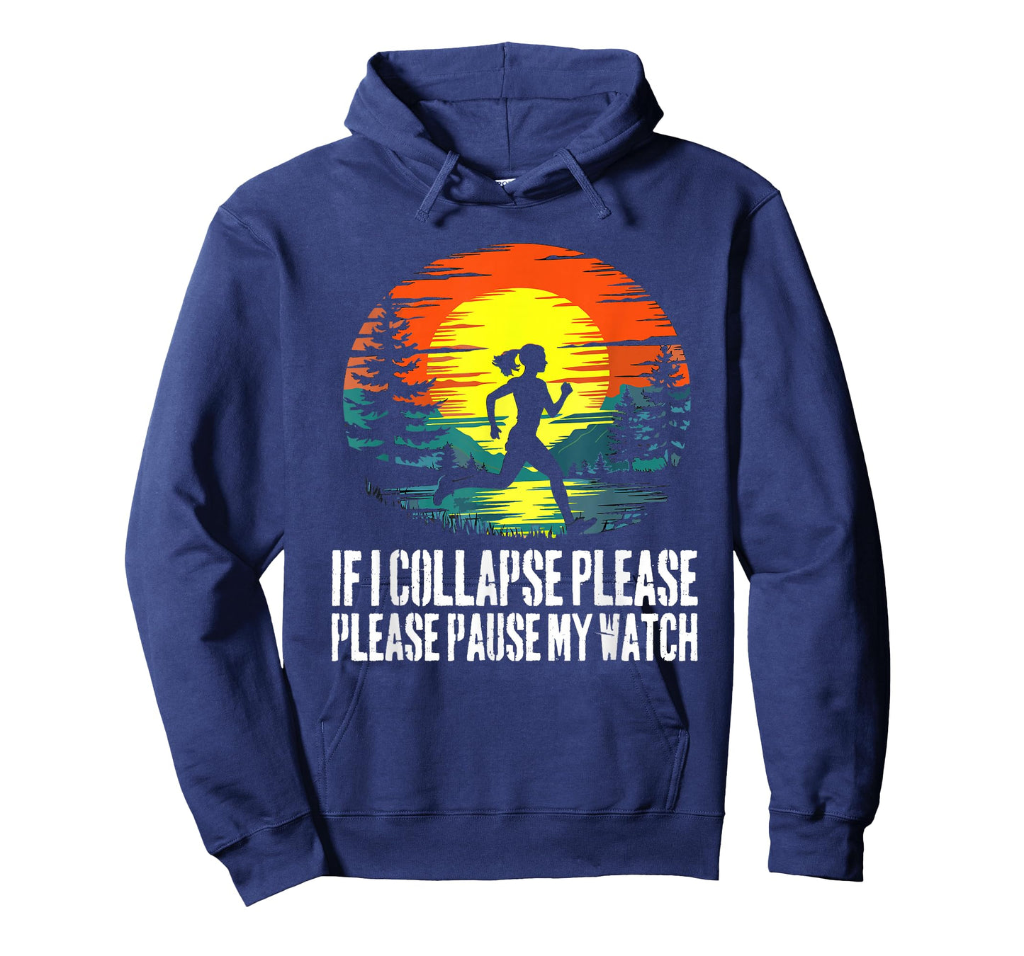 If I Collapse Please Pause My Watch Retro Funny Running T-Shirt