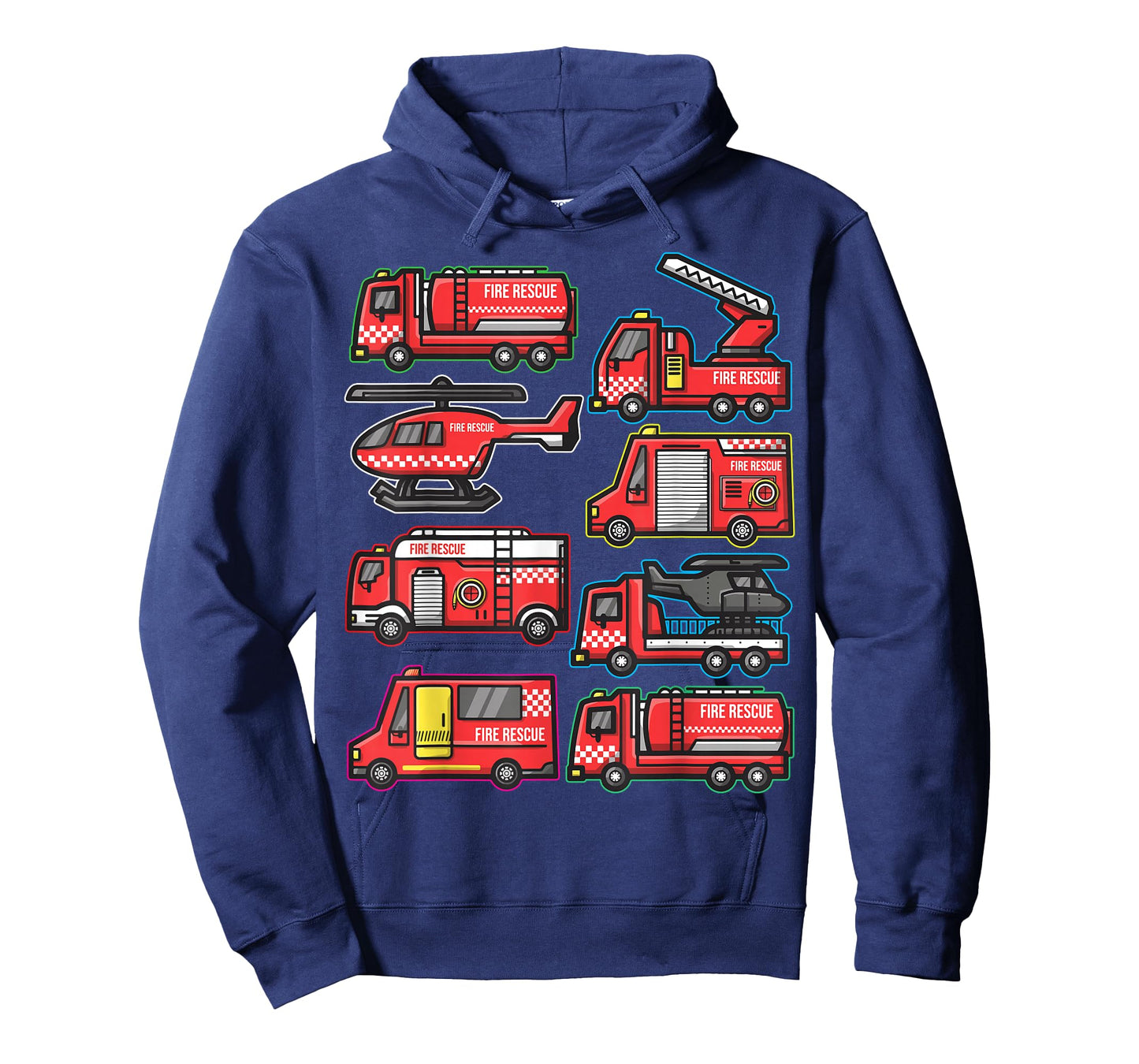 Types of Fire Truck Boys Toddlers Firefighter Trucks T-Shirt