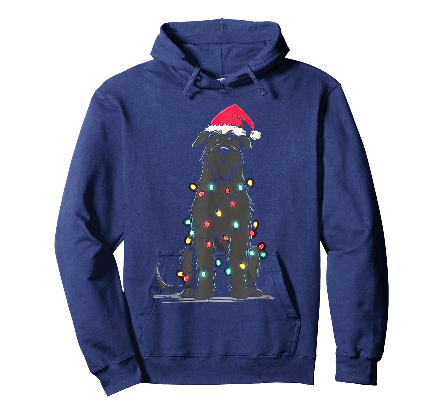 Funny Bouvier Des Flandres Christmas Graphics Dog Lights T-Shirt