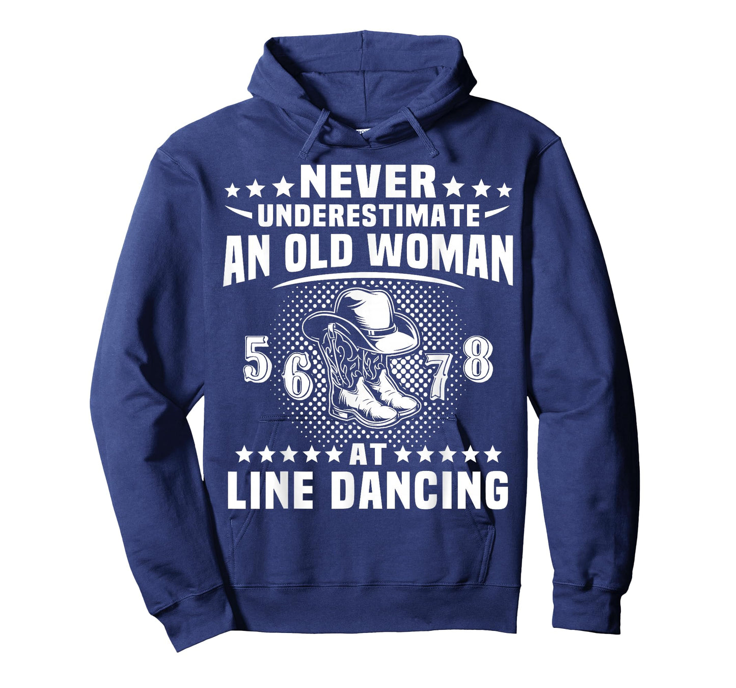 Line Dancing Never Underestimate Old Woman Line Dance T-Shirt