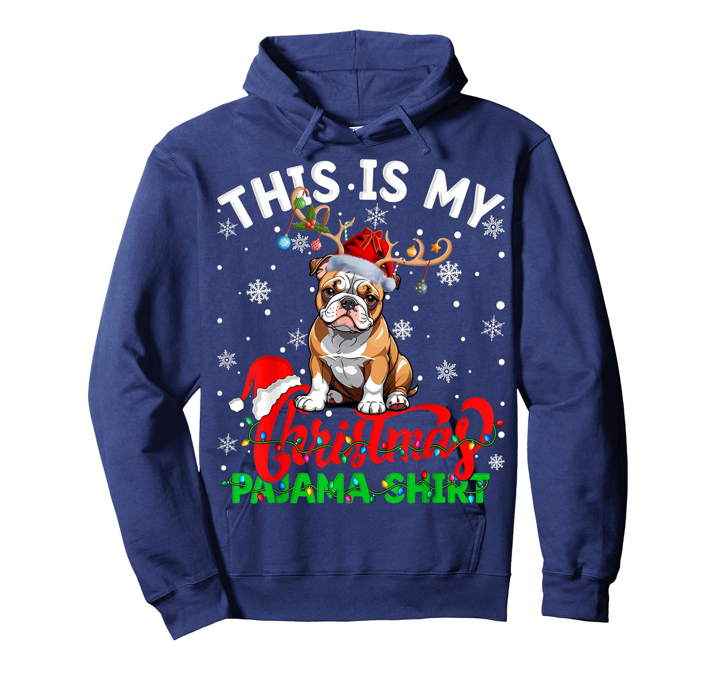 This is My American Bulldog Ugly Christmas Pajama Sweater T-Shirt