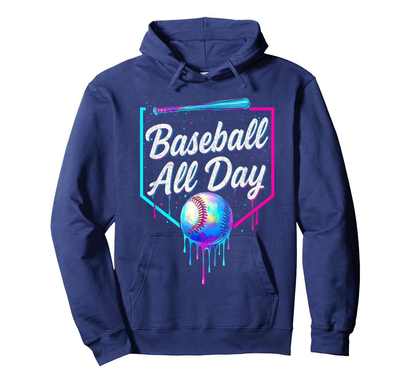 Baseball All Day Drip Home Plate Ice Cream For Boys Graphic T-Shirt