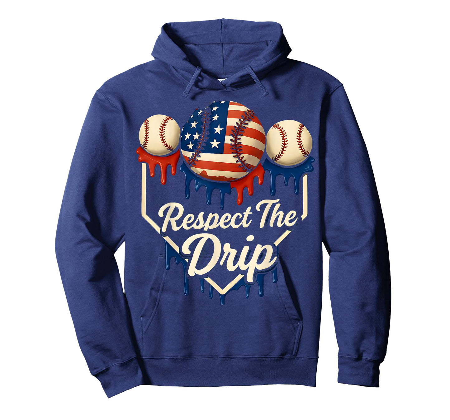 Baseball Drip American Flag 4th Of July Respect The Drip T-Shirt