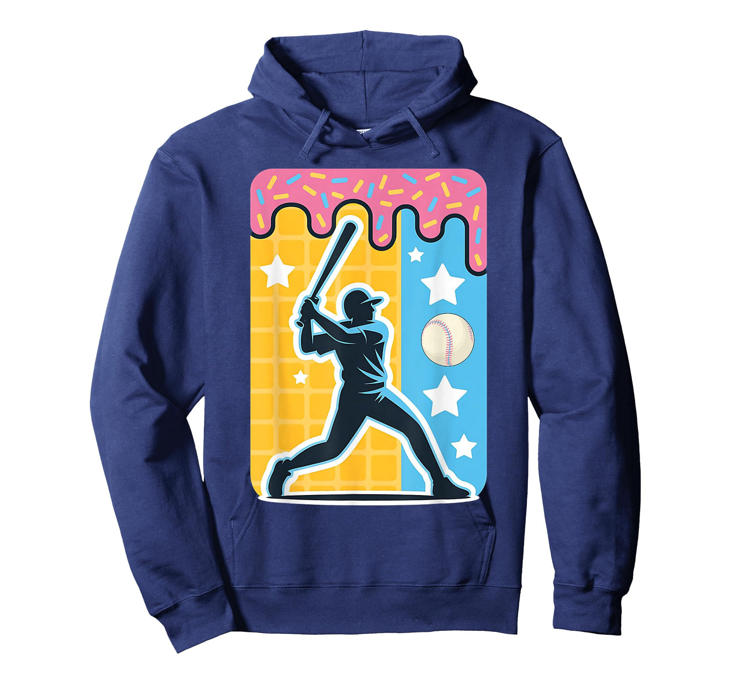 Baseball Drip For Boys Ice Cream Drip Youth Boys Baseball T-Shirt