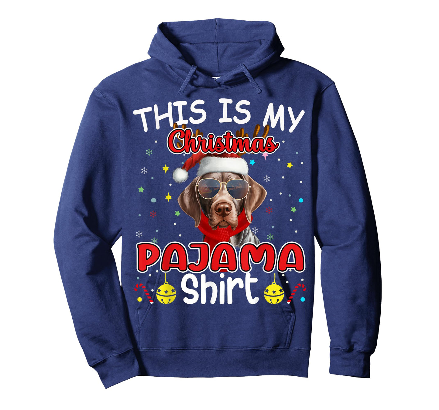 German Shorthaired Pointer Christmas Pajama Matching Xmas T-Shirt
