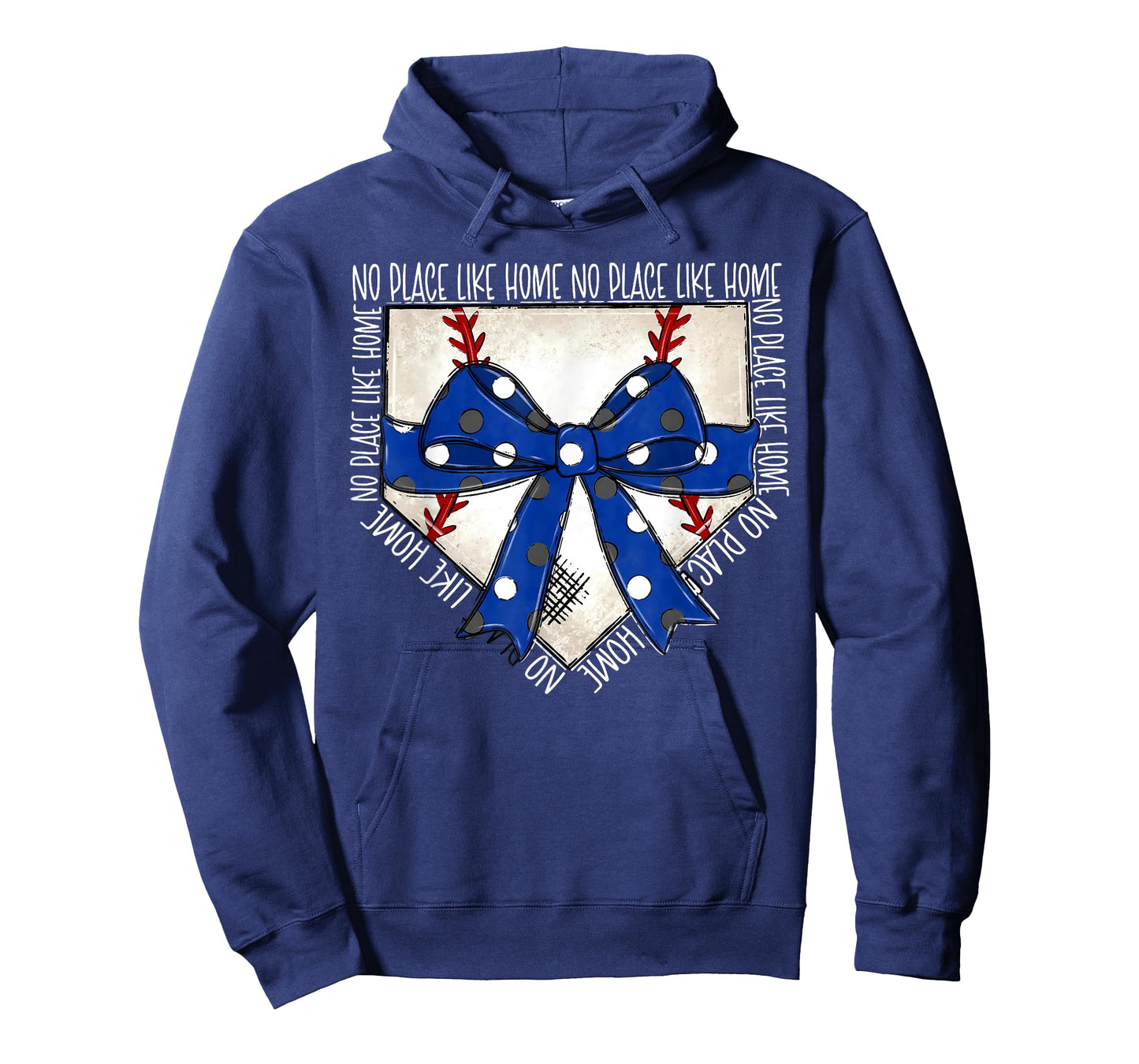 No Place Like Home Coquette Bow Game Day Softball Baseball T-Shirt