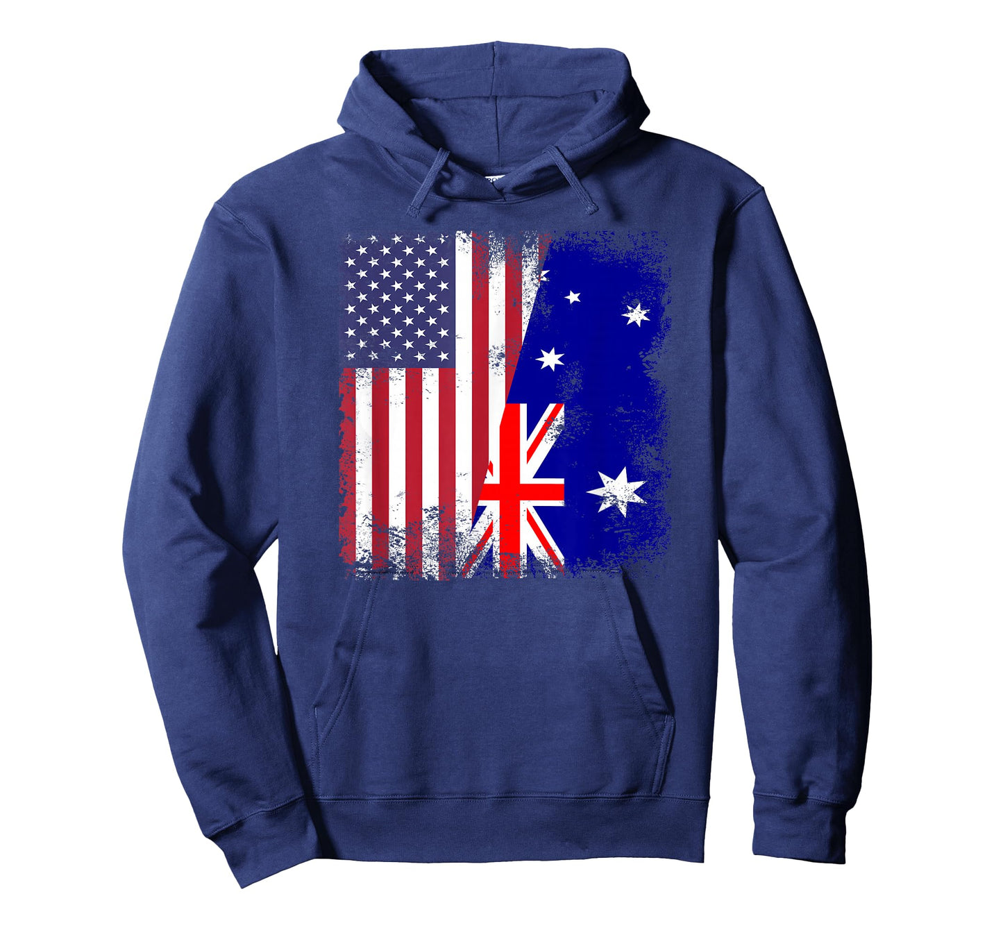Half Australian Flag T-Shirt | Vintage Australia USA Gift T-Shirt