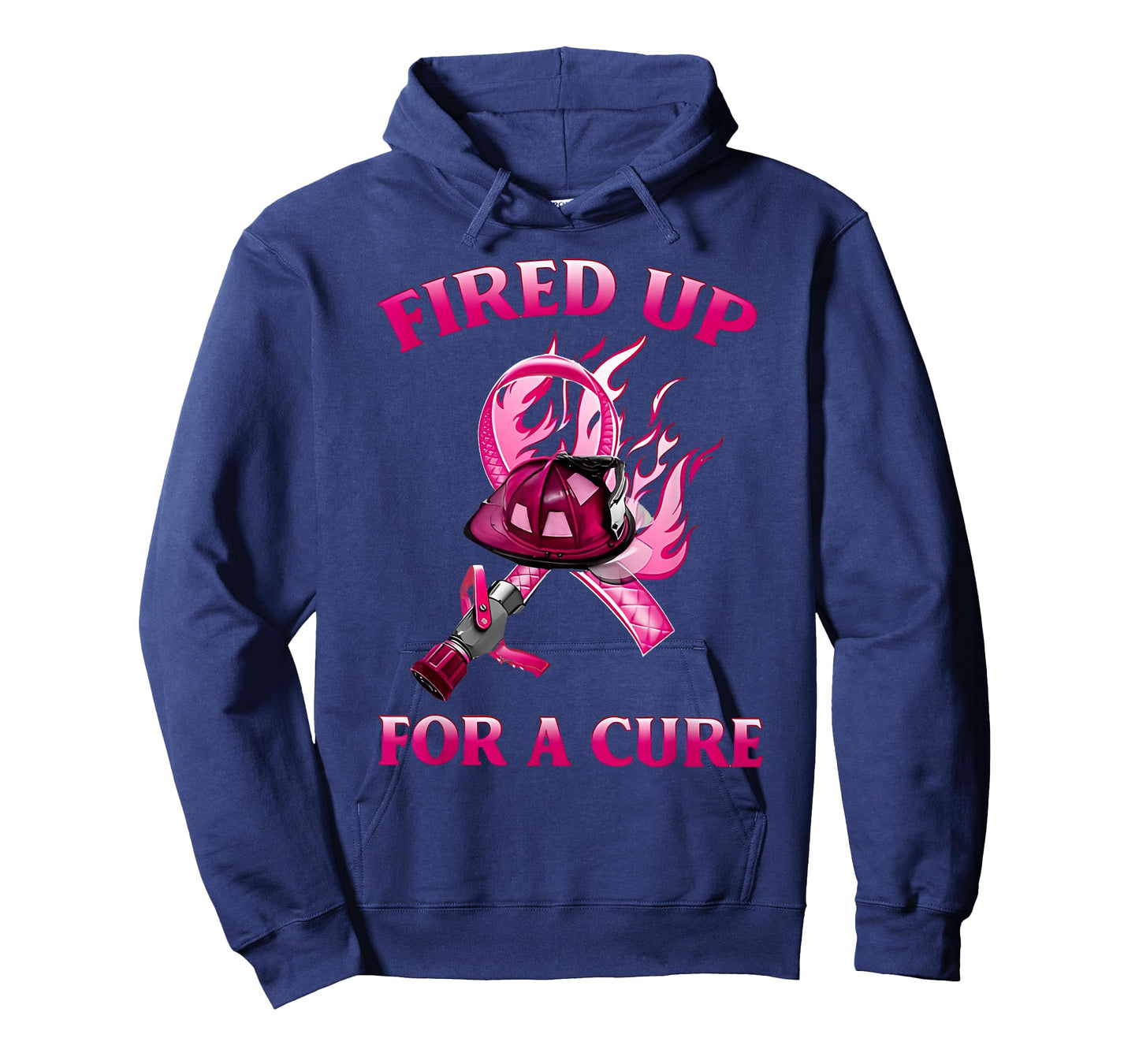 breast cancer fired up for a cure cute pink ribbon fireman T-Shirt