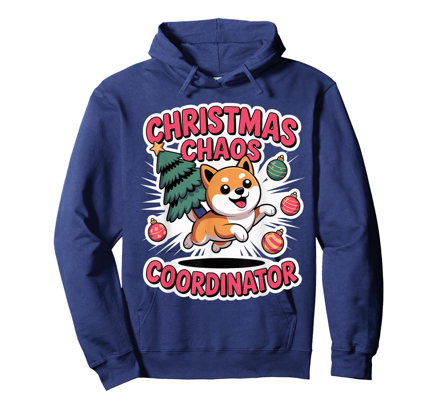 Christmas Chaos Coordinator Xmas Puppy Funny Shiba Inu T-Shirt