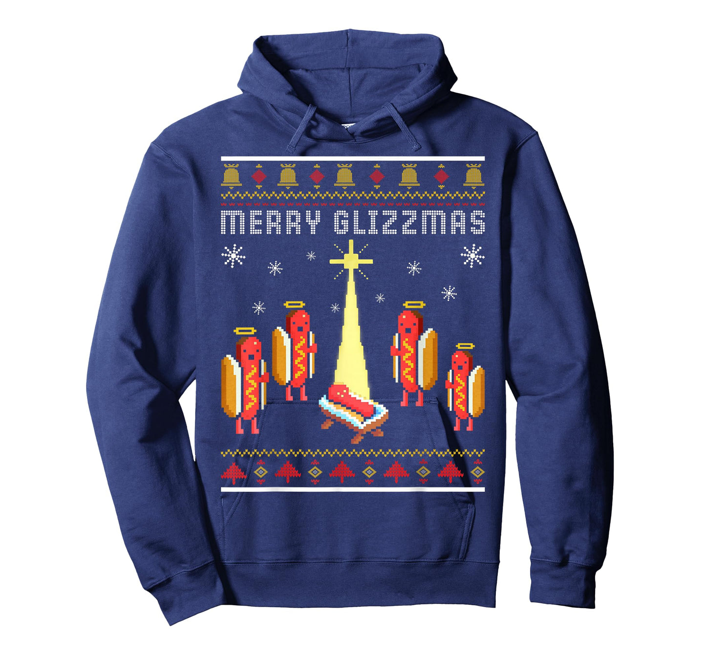 Merry Glizzmas Hot Dog Funny Ugly Christmas Sweaters T-Shirt