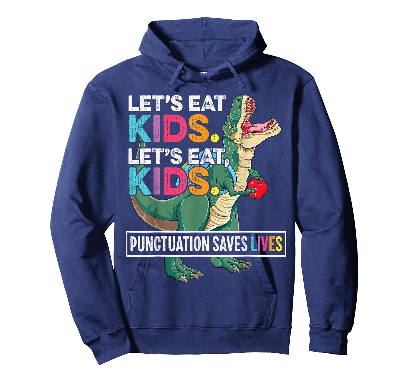 Grammar Shirt for Teacher Kids T-Rex Funny Let's Eat Kids T-Shirt