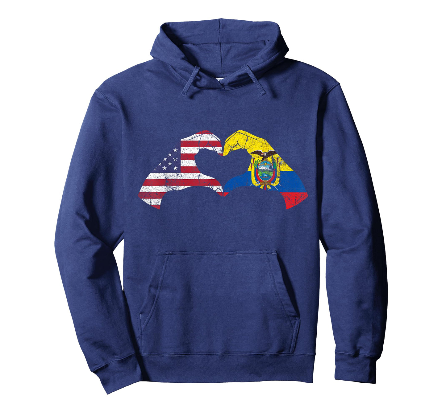 USA Ecuador Hand Flag Heart Ecuadorian Americans Love T-Shirt