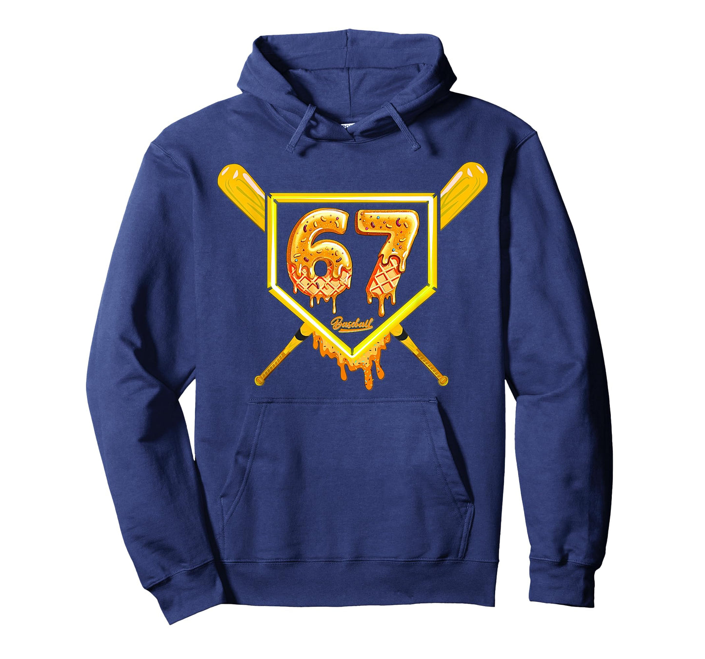 Baseball Drip Number 67 Player Or 67th Birthday T-Shirt