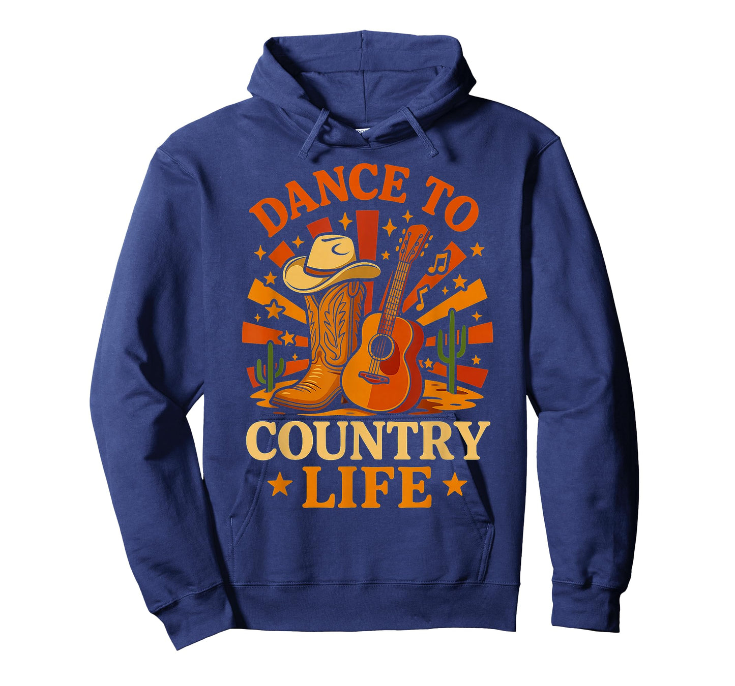 Dance to Country Life Retro Cowboy Boots Guitar Men Women T-Shirt