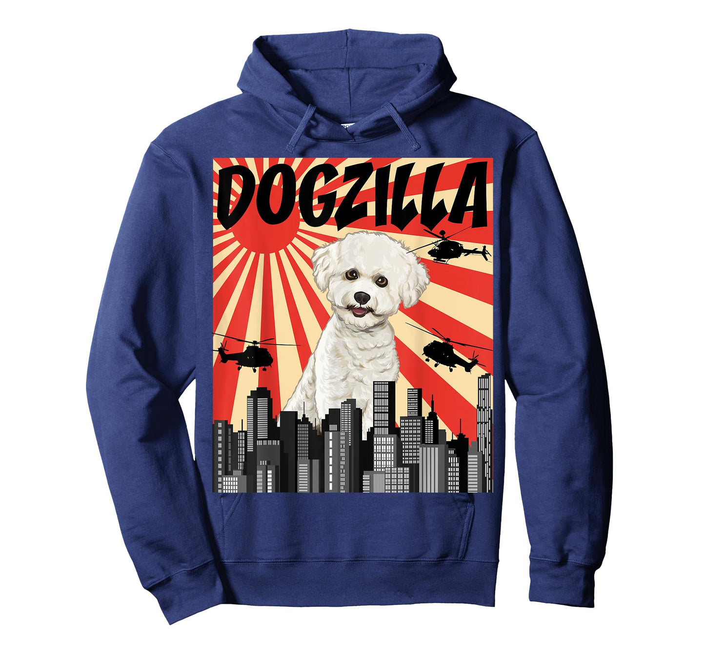 Funny Retro Japanese Dogzilla Bichons Frise T-Shirt