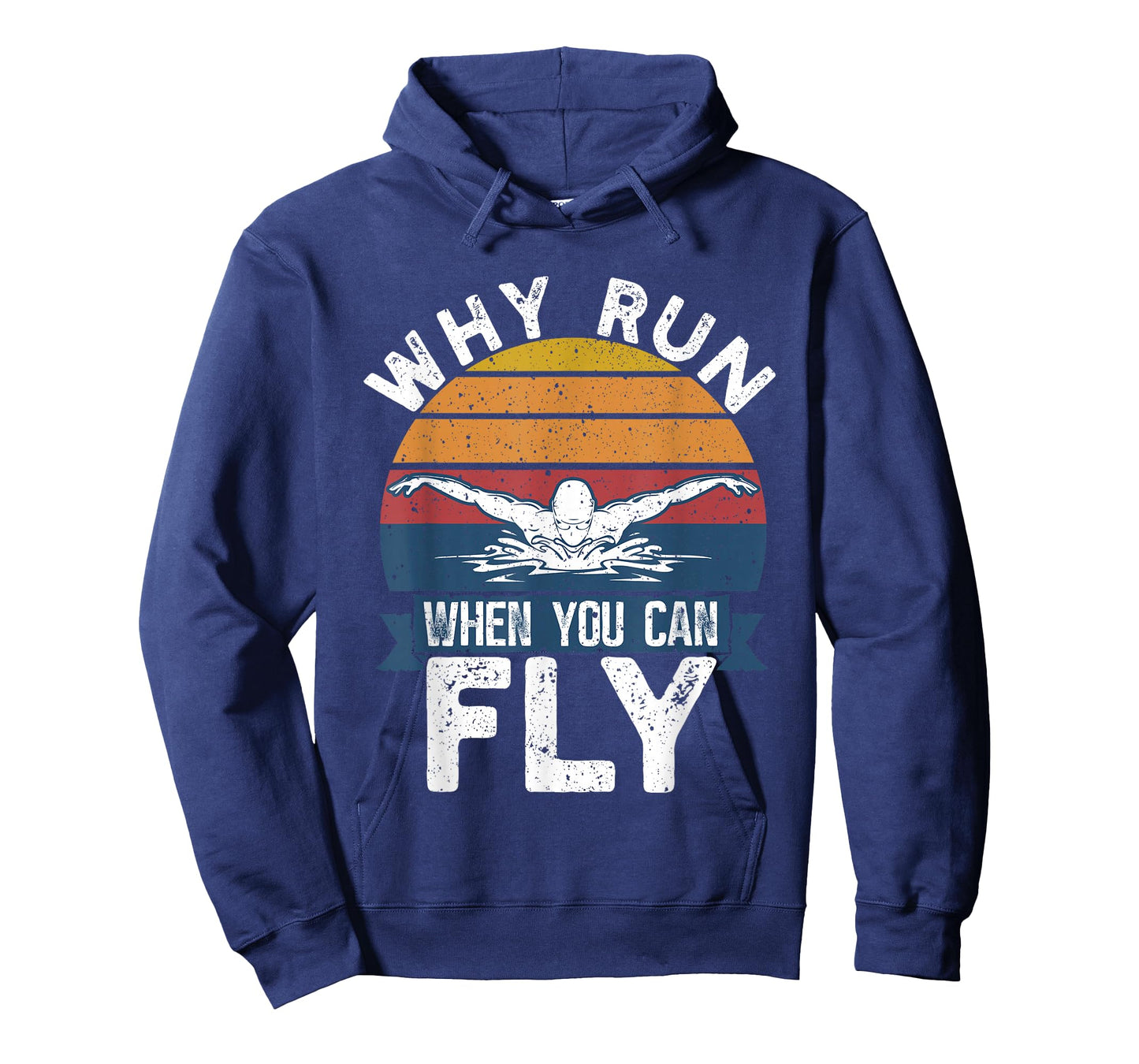 Funny Swimming Butterfly Swim - Why Run When You Can Fly T-Shirt