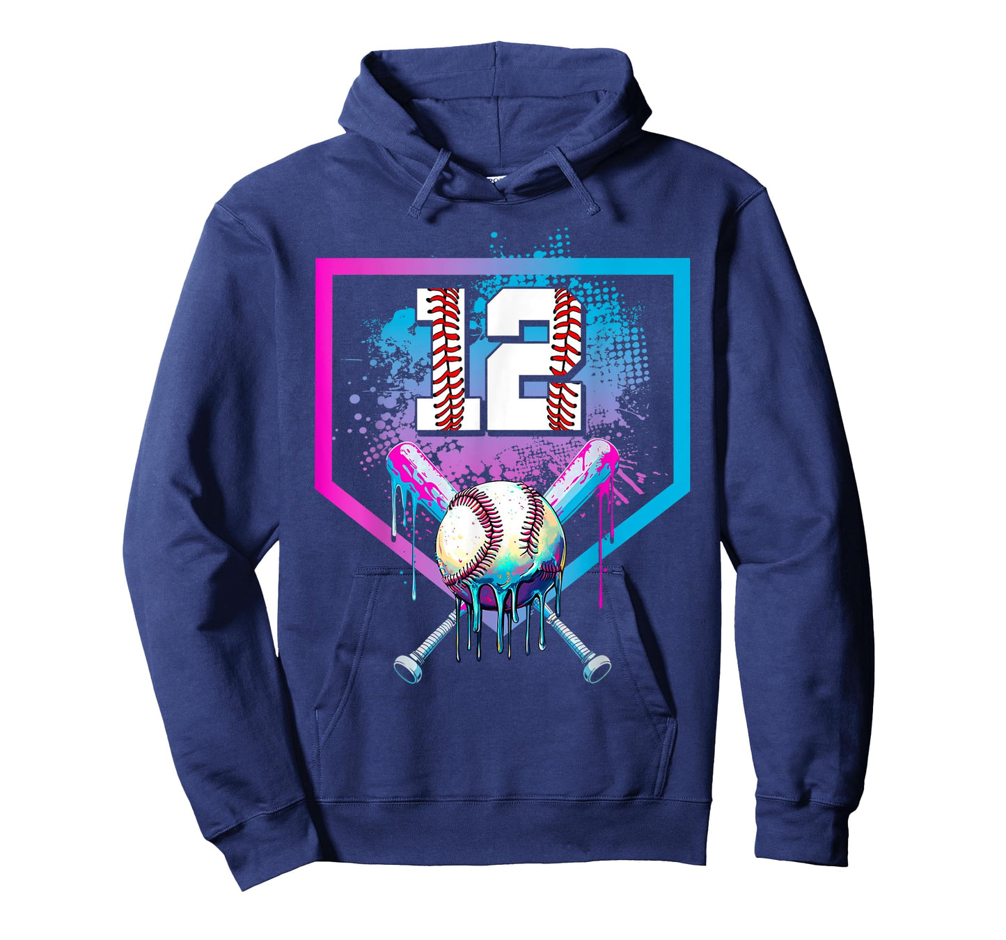Baseball Drip 12th Birthday Home Plate Boy Youth 12 Year Old T-Shirt