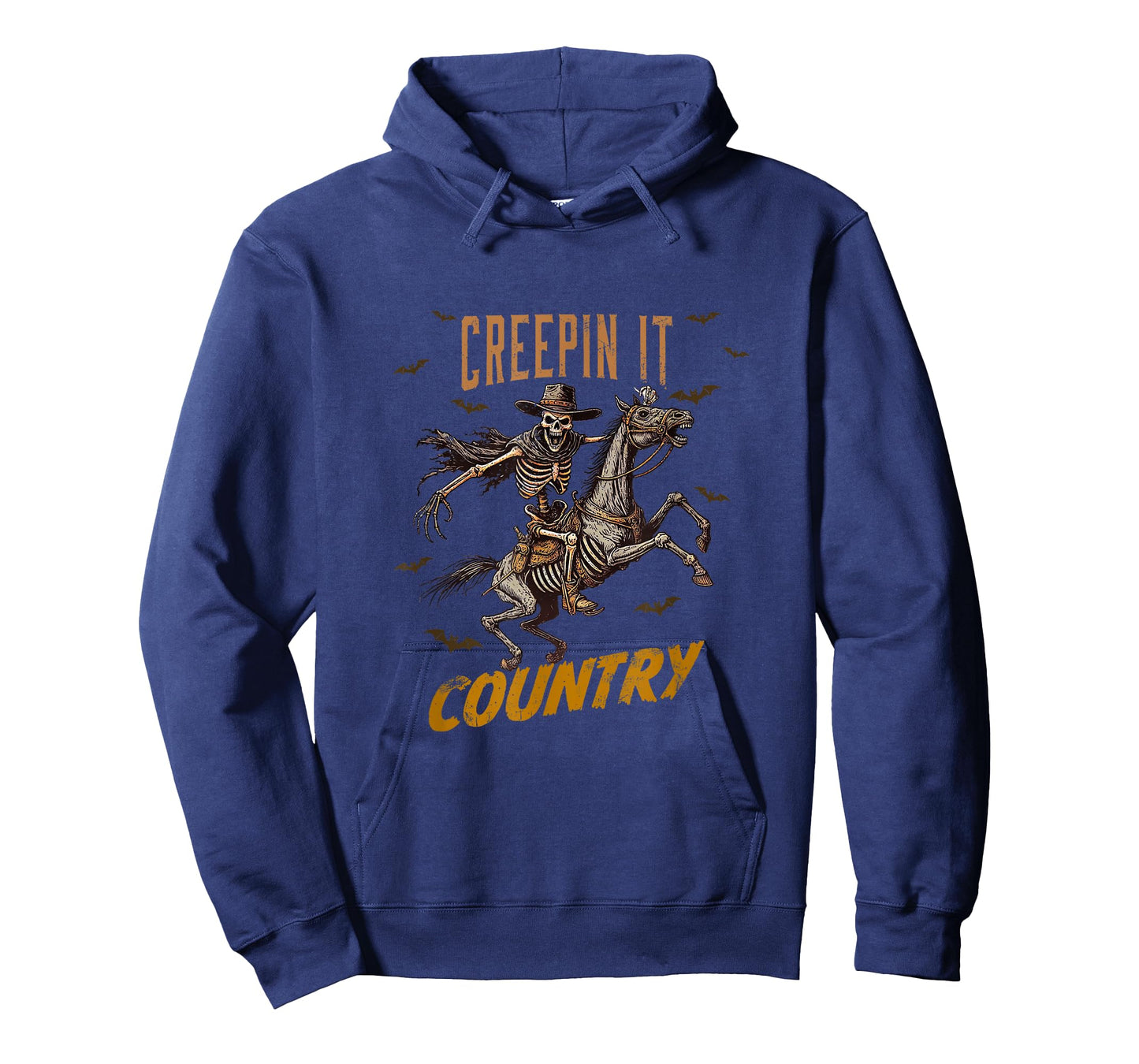 Vintage Western Funny Skeleton Halloween Creepin It Country T-Shirt