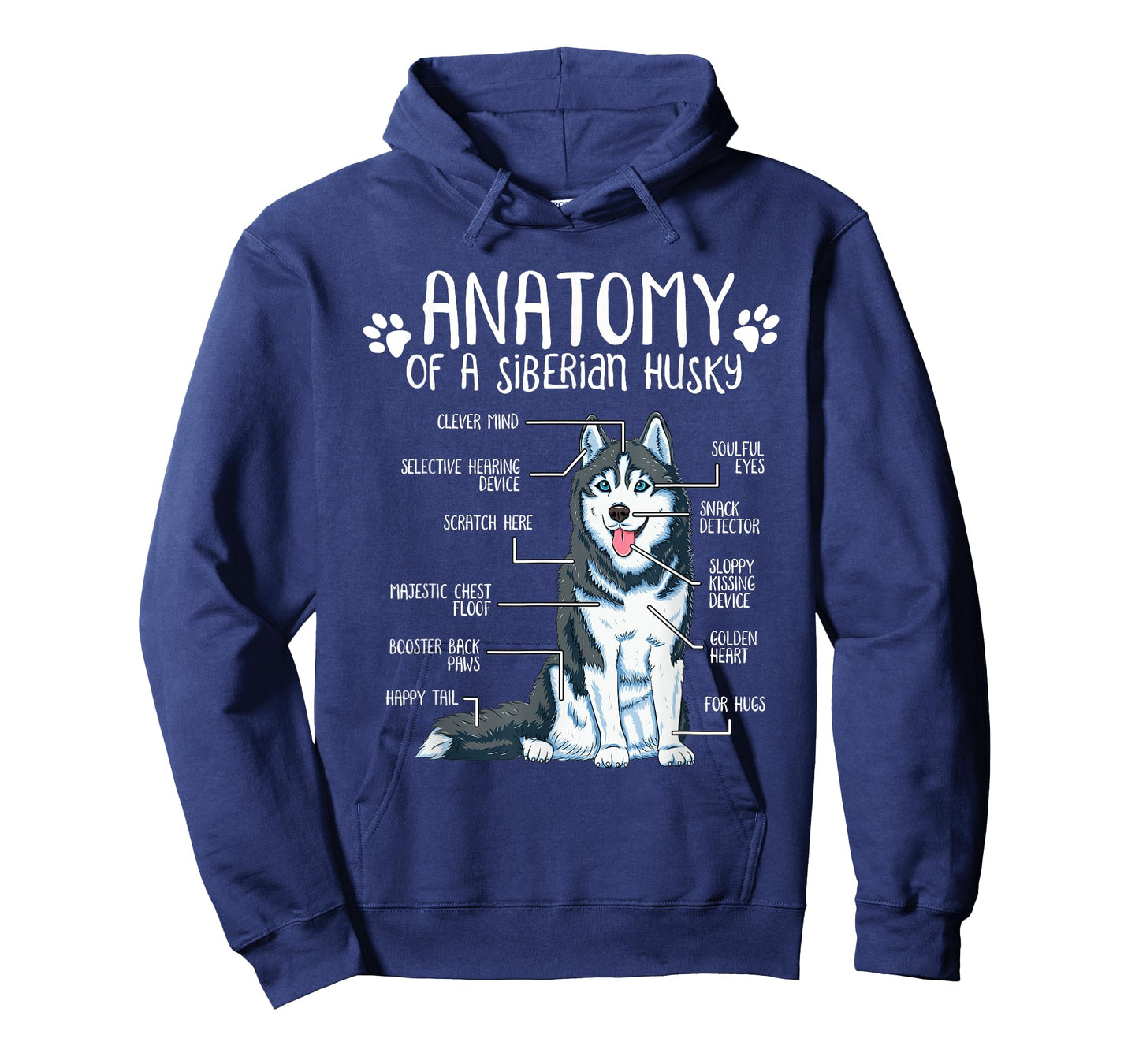 Funny Anatomy Siberian Husky Dog Lover T-Shirt for Men Women Girls Kids
