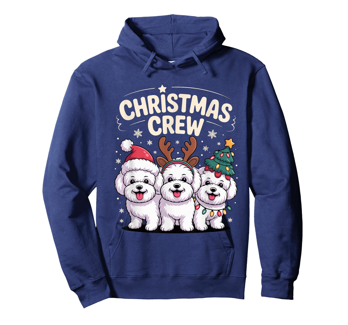 Christmas Crew Xmas Puppy Dog Funny Christmas Bichon Frise T-Shirt