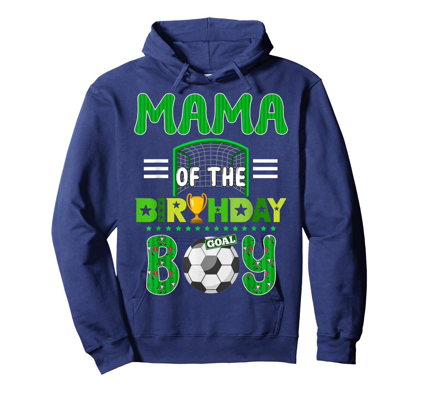 Mama of Birthday Boy Soccer Goal Family Celebration T-Shirt