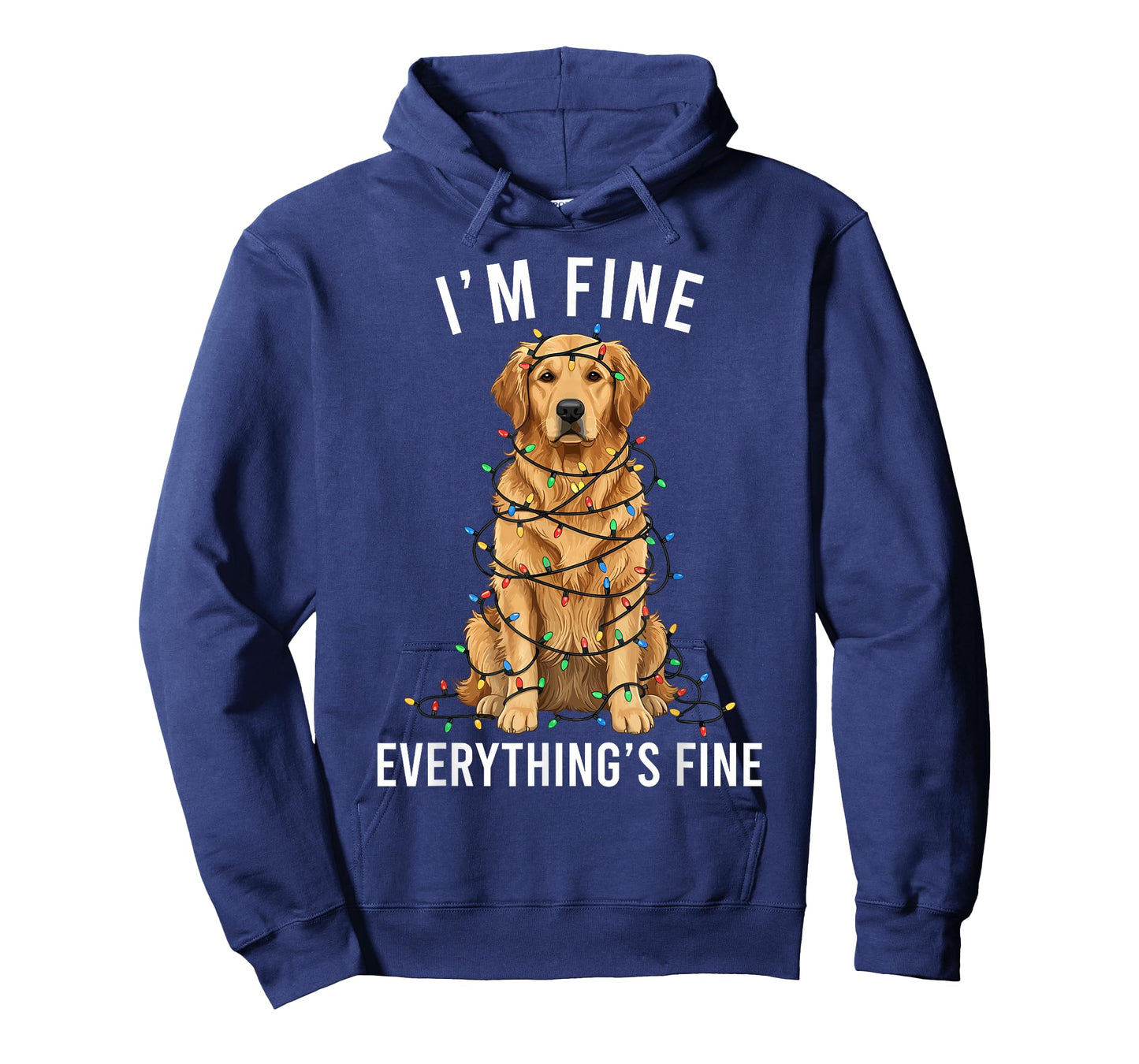 Golden Retriever Christmas I'm Fine Everything is Fine T-Shirt