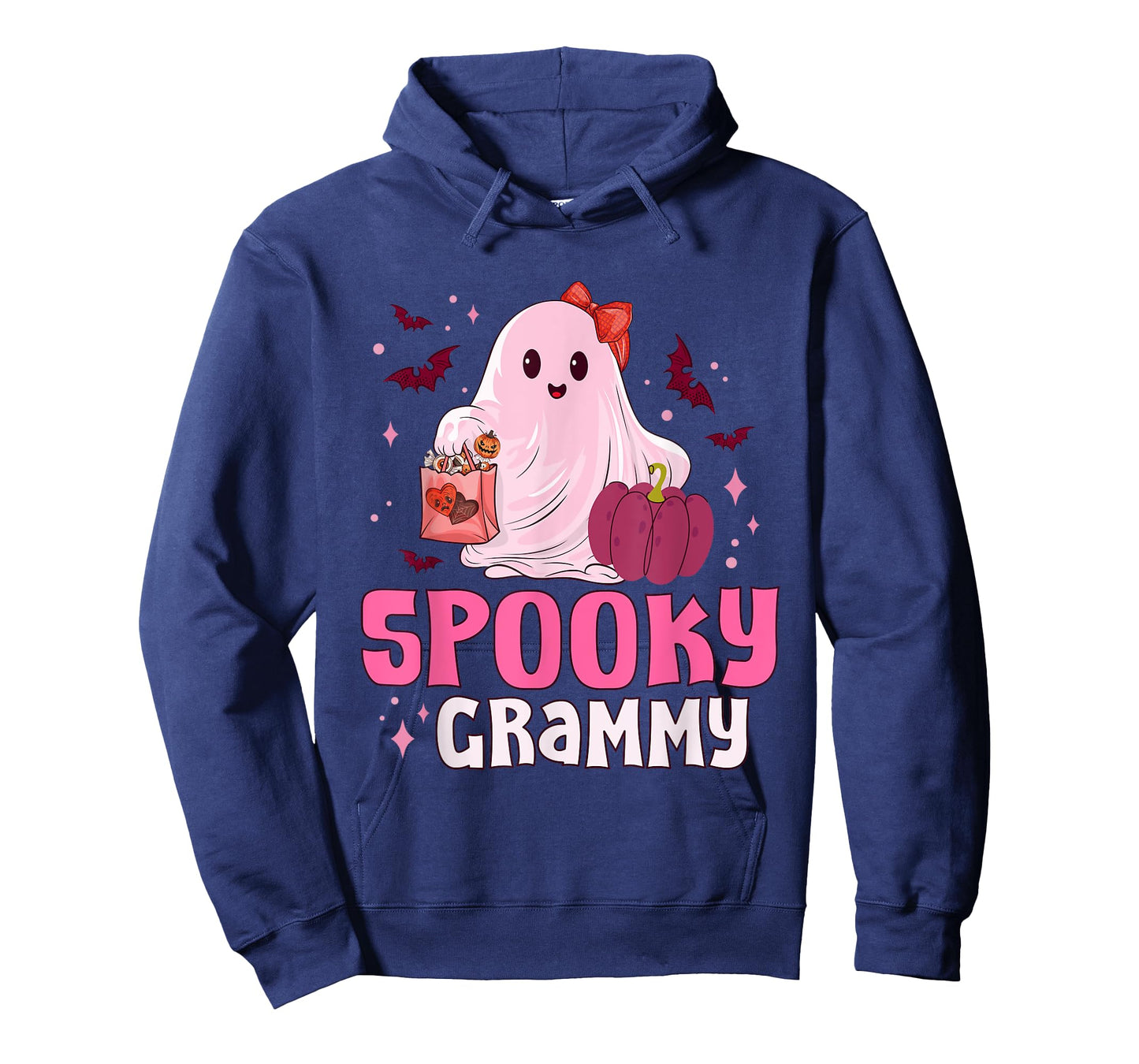 Spooky Grammy Boo Ghost Pink Bow Halloween Costume Women T-Shirt