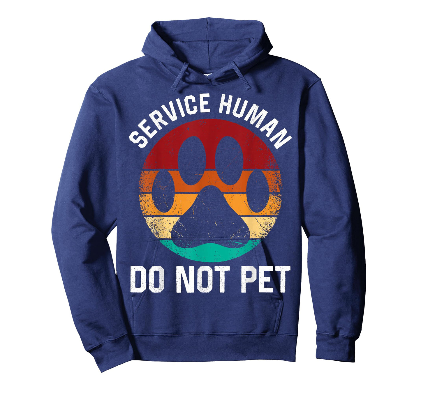 Retro Emotional Puppy Support Dog Human Service Human Do Not Pet Funny Dog Vintage Rescue Dog Owner Unisex-Adults Black Cotton Polyester Short Sleeve T-Shirt