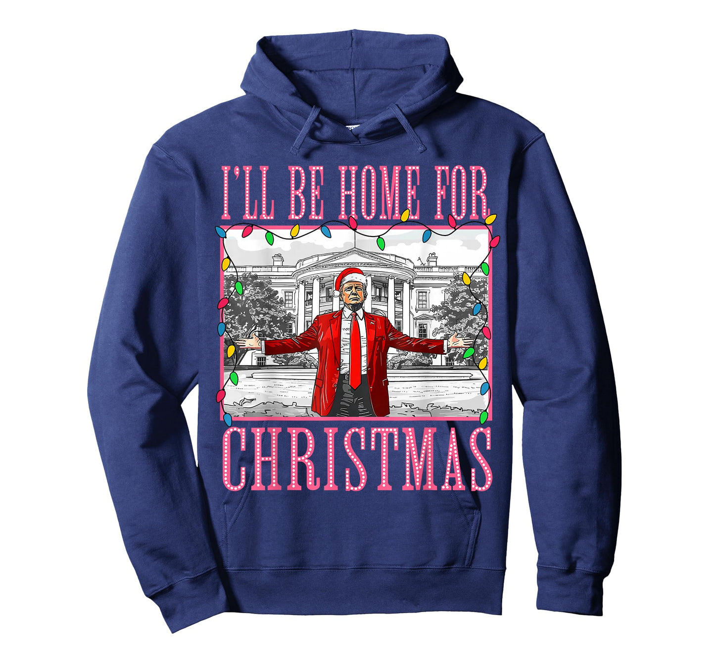 Vintage Funny Humorous Trump Iโll Be Home for Christmas T-Shirt